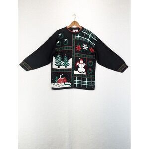 Nutcracker Sweater‎ Womens  Brand Christmas Trees Multicolored Acrylic XL